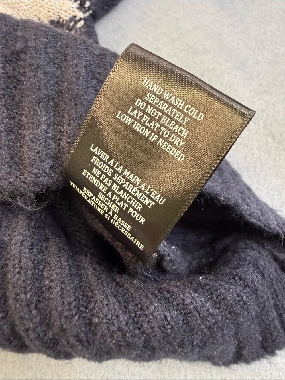 NWOT Blank NYC Black Fair Isle Yoke Sweater with White Brown Pattern